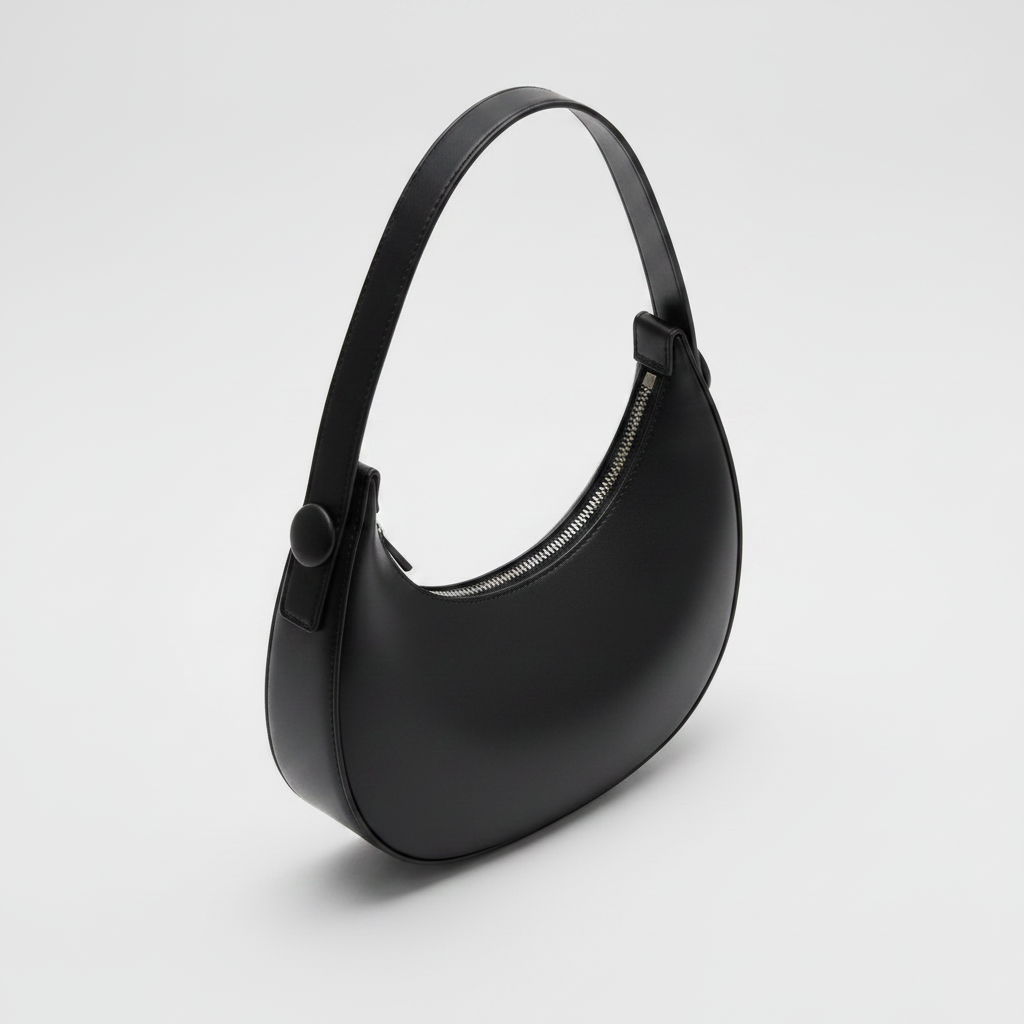 Black Crescent Bag Isometric View