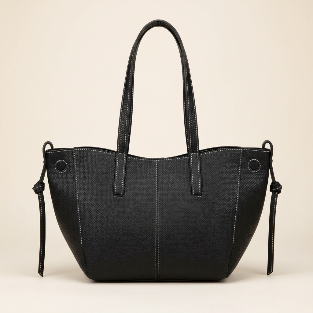 Black Slouch Tote Isolated